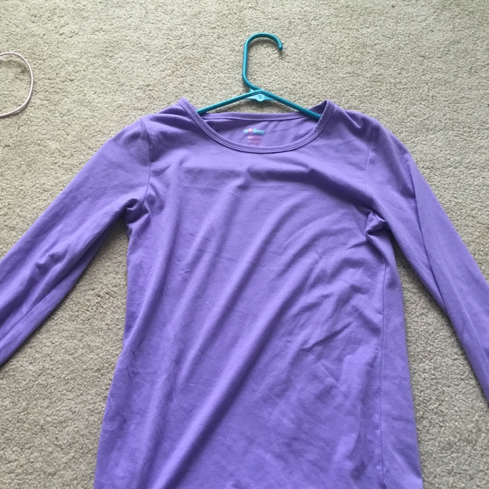 Purple long sleeved shirt